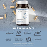 MD Process GlucoBerry etiqueta frontal, información clara de nutrientes.