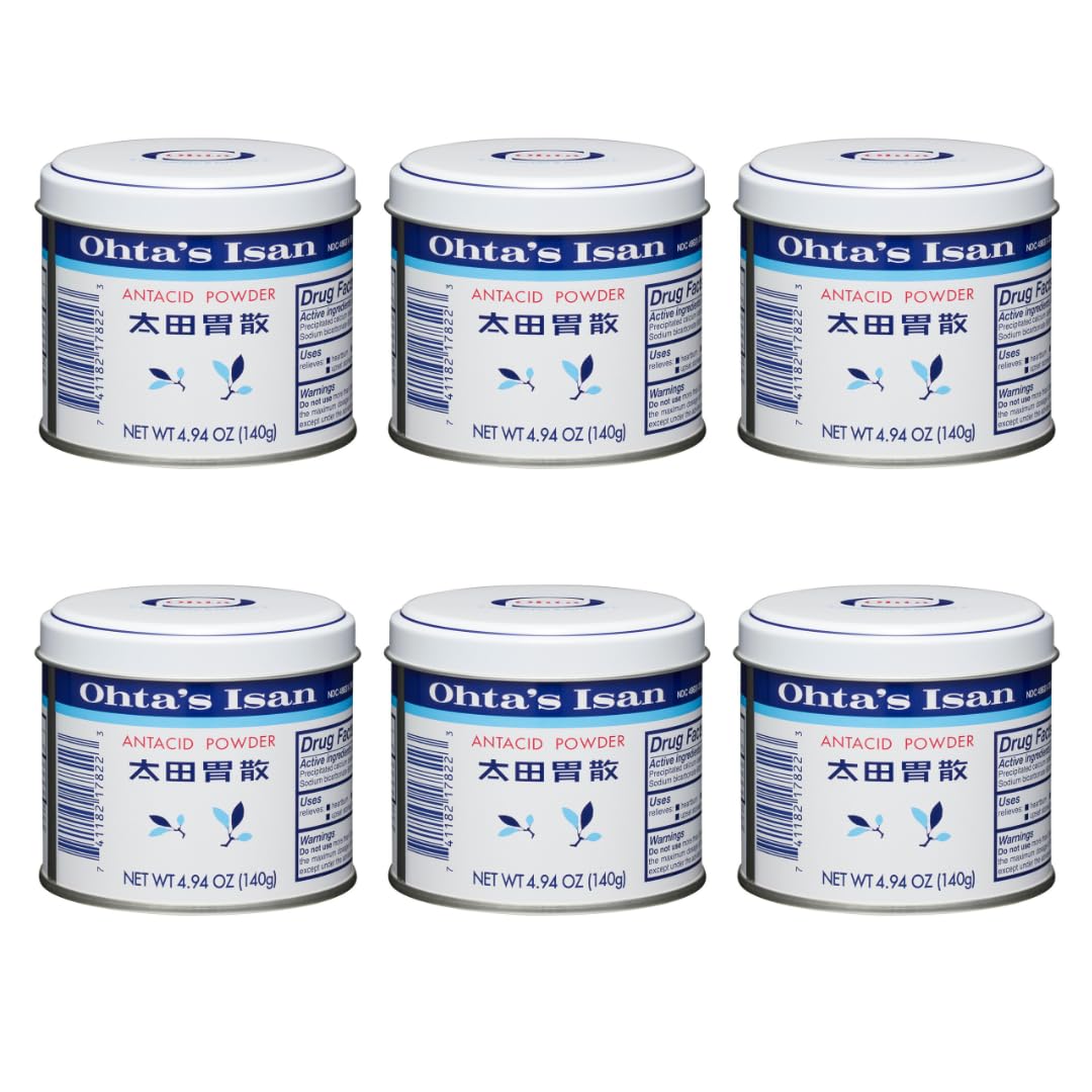 Ohta's Isan polvo antacido en lata de 140 g para alivio potencial de acidez