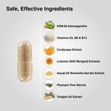 Mdrive Classic Ashwaganda KSM-66: ingredientes potentes para manejo del estrés.