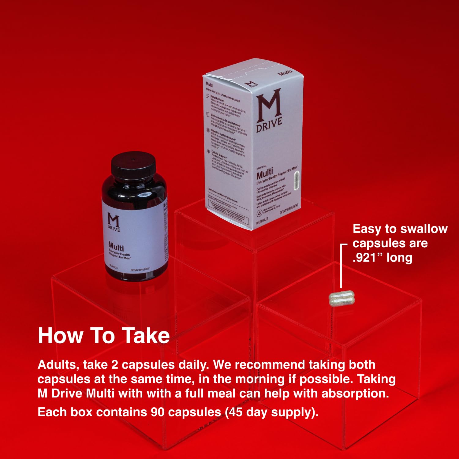 Mdrive Multivitamin para Hombres: enzimas digestivas para una digestión normal