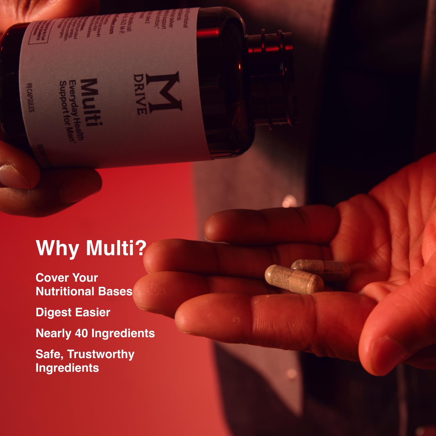 Mdrive Multivitamin para Hombres: zinc y selenio para apoyo a la inmunidad