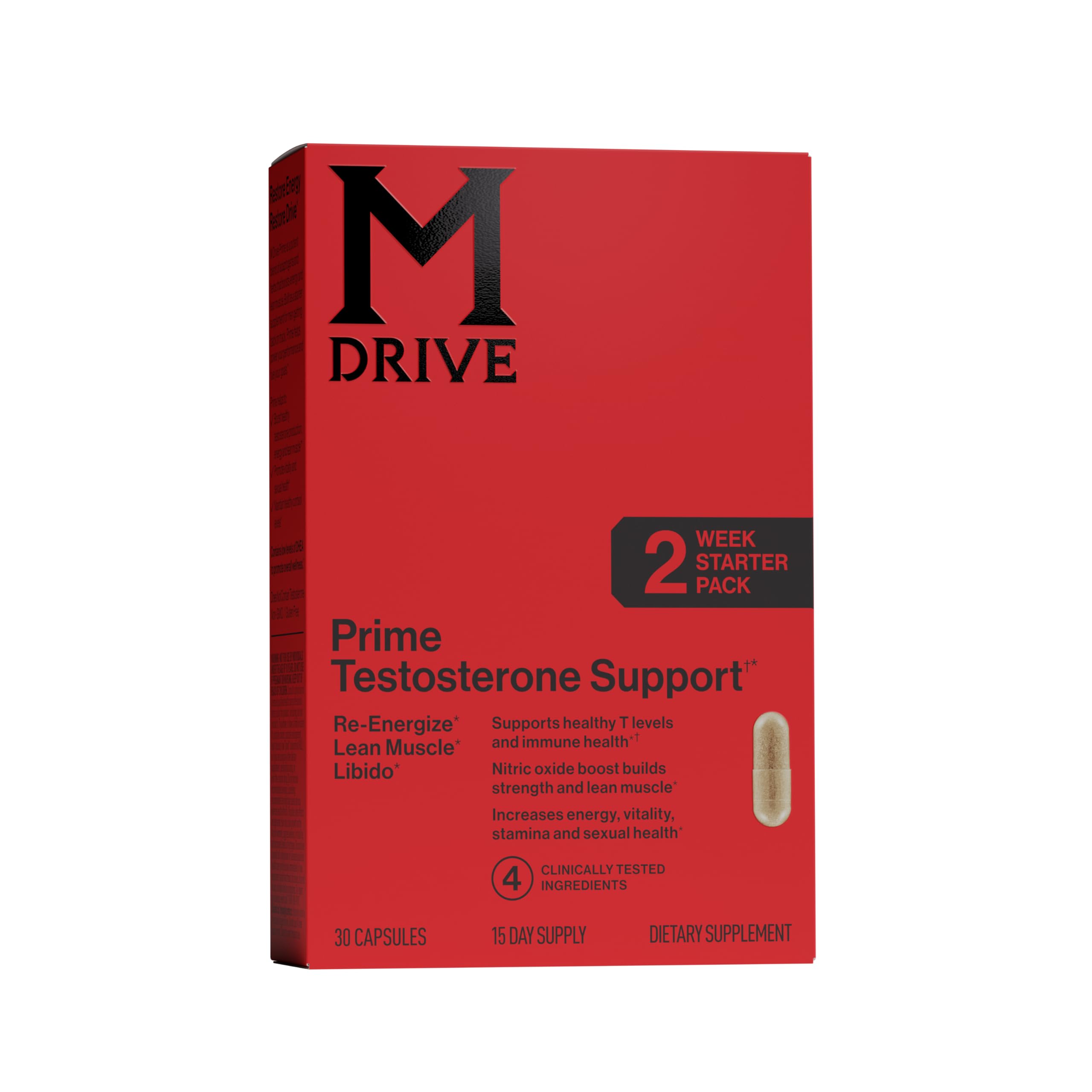 Mdrive Prime, botella de cápsulas, formato práctico para uso diario y energía sostenida