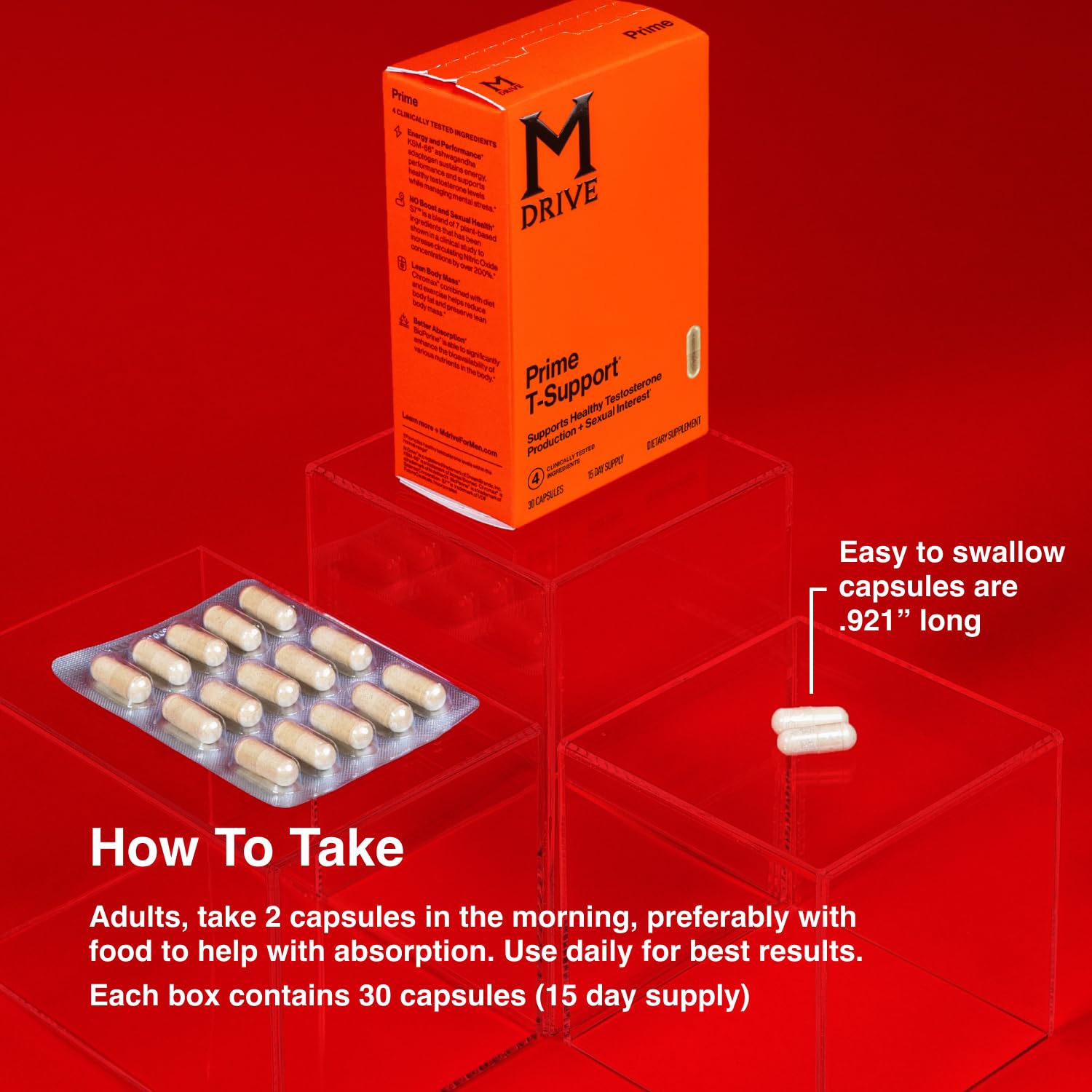 Mdrive Prime, dosis en cápsula, dosificación fácil para energía diaria