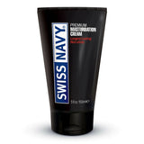 Swiss Navy Massage Cream de MD Science Lab, bote 5oz, textura suave para masajes relajantes y duraderos.