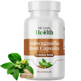 ME GUSTA HEALTH Ashwagandha cápsulas, vista frontal, para energía sostenida durante el día.