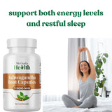 ME GUSTA HEALTH Ashwagandha etiqueta frontal, etiqueta clara y legible.