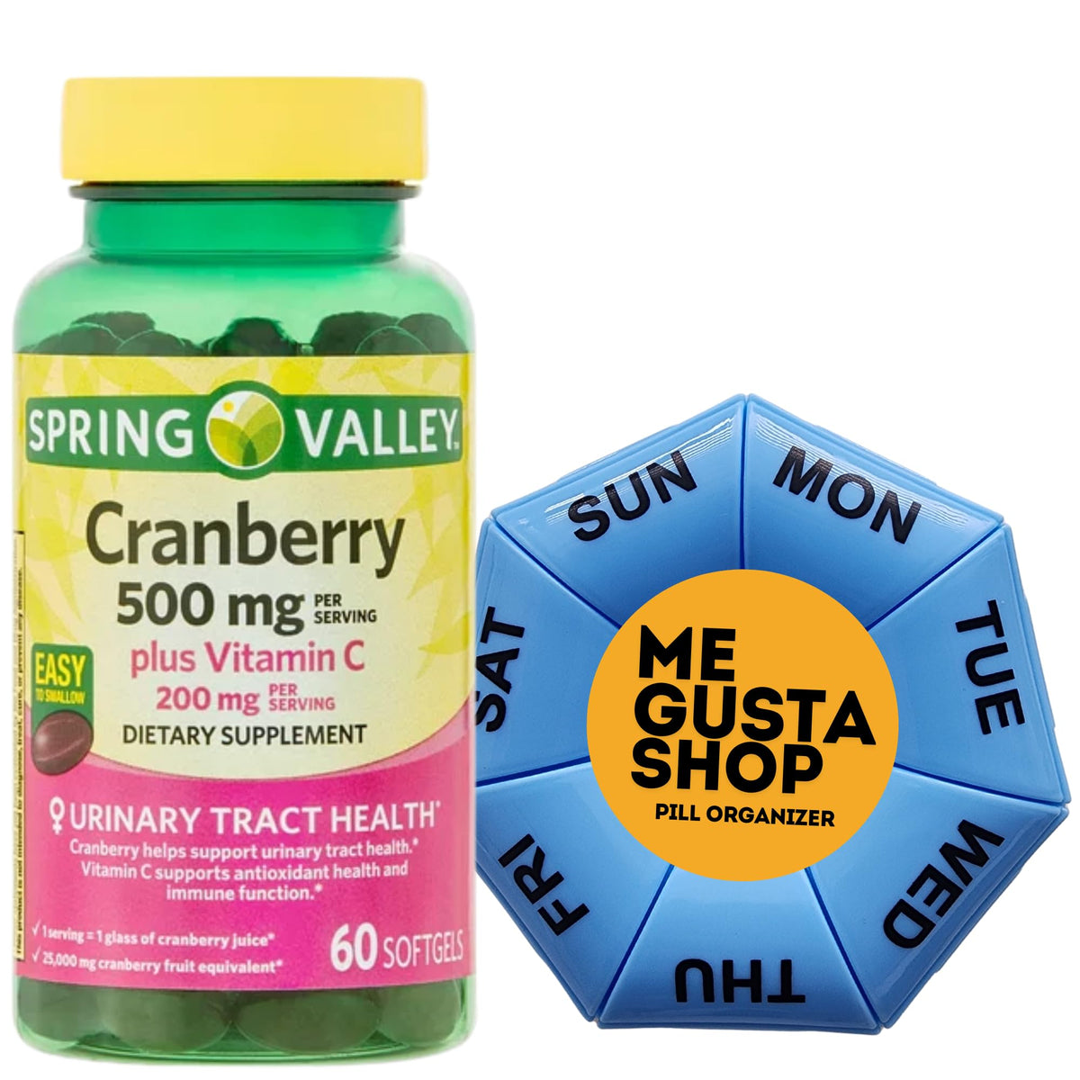 ME GUSTA SHOP Cranberry 500 mg, cápsulas, uso diario para bienestar general.
