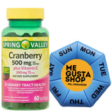 ME GUSTA SHOP Cranberry 500 mg, cápsulas, uso diario para bienestar general.