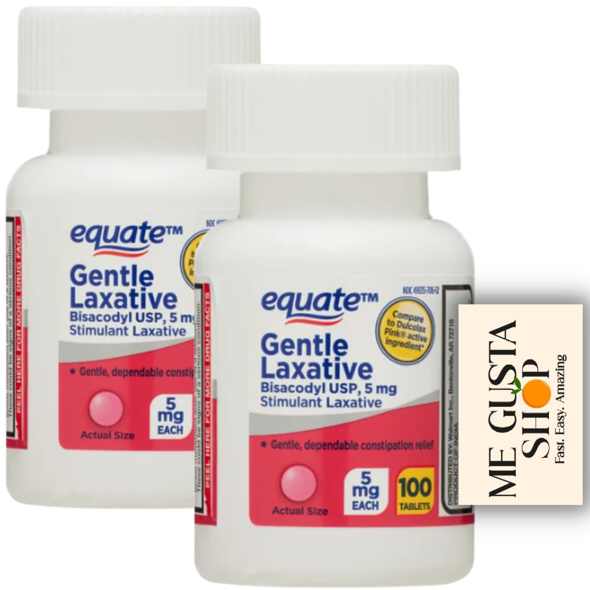ME GUSTA SHOP Equate laxante suave, empaque doble práctico