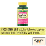 ME GUSTA SHOP Spring Valley Cranberry, presentación de 60 dosis para almacenamiento.