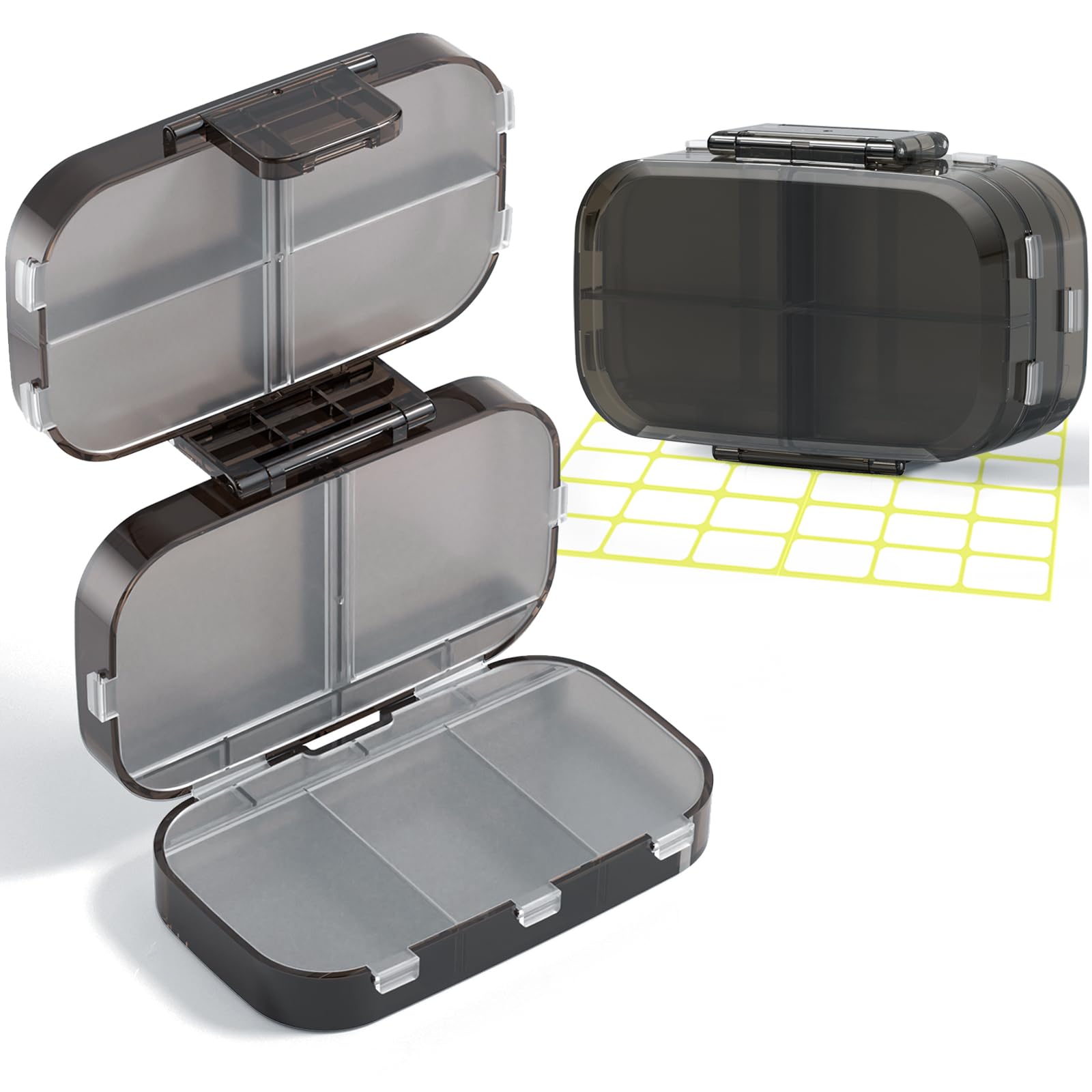 MEACOLIA organizador de píldoras plegable 3 capas, gran capacidad para medicación diaria.
