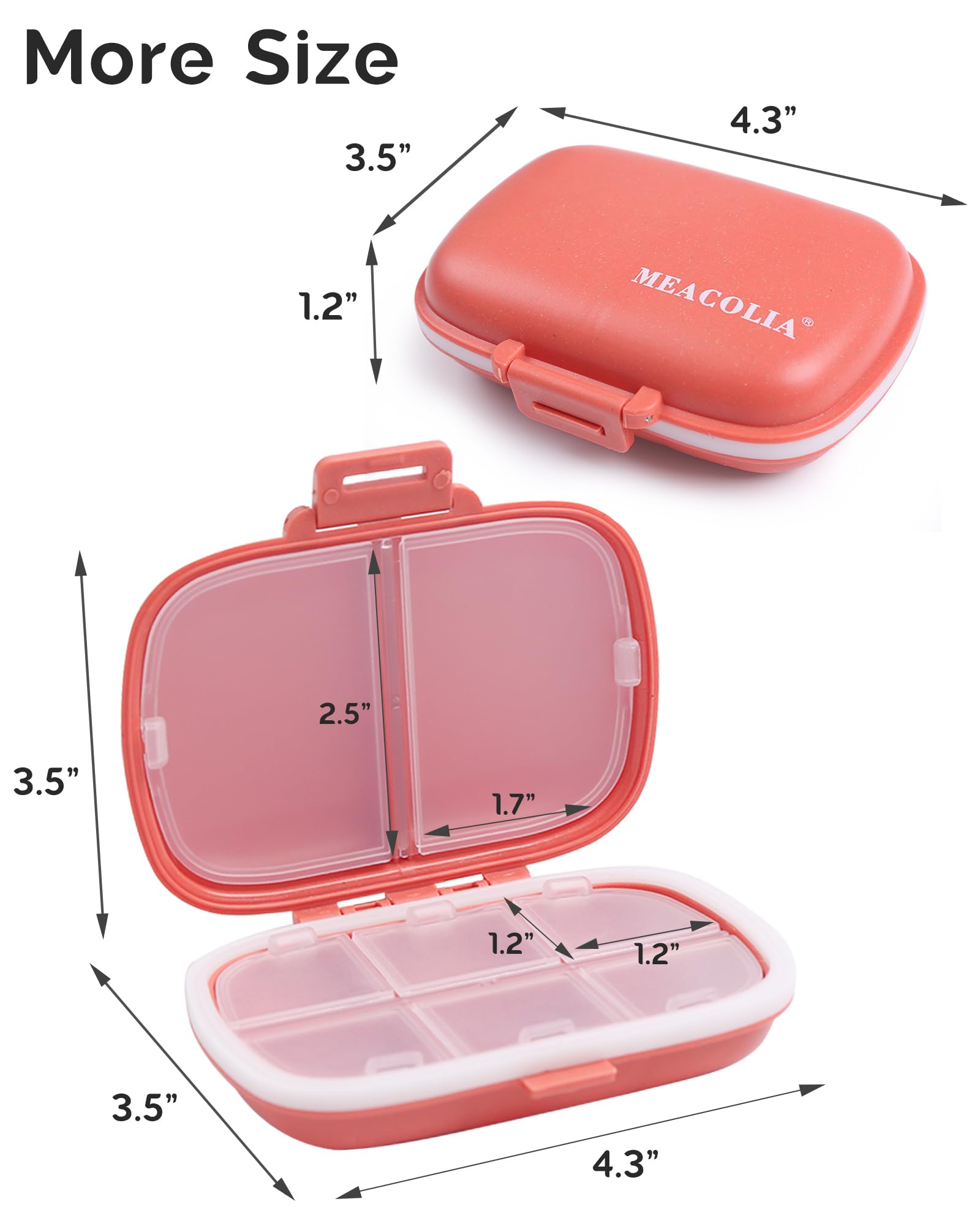 MEACOLIA tamaño-portátil-ideal-para bolso, fácil de transportar.