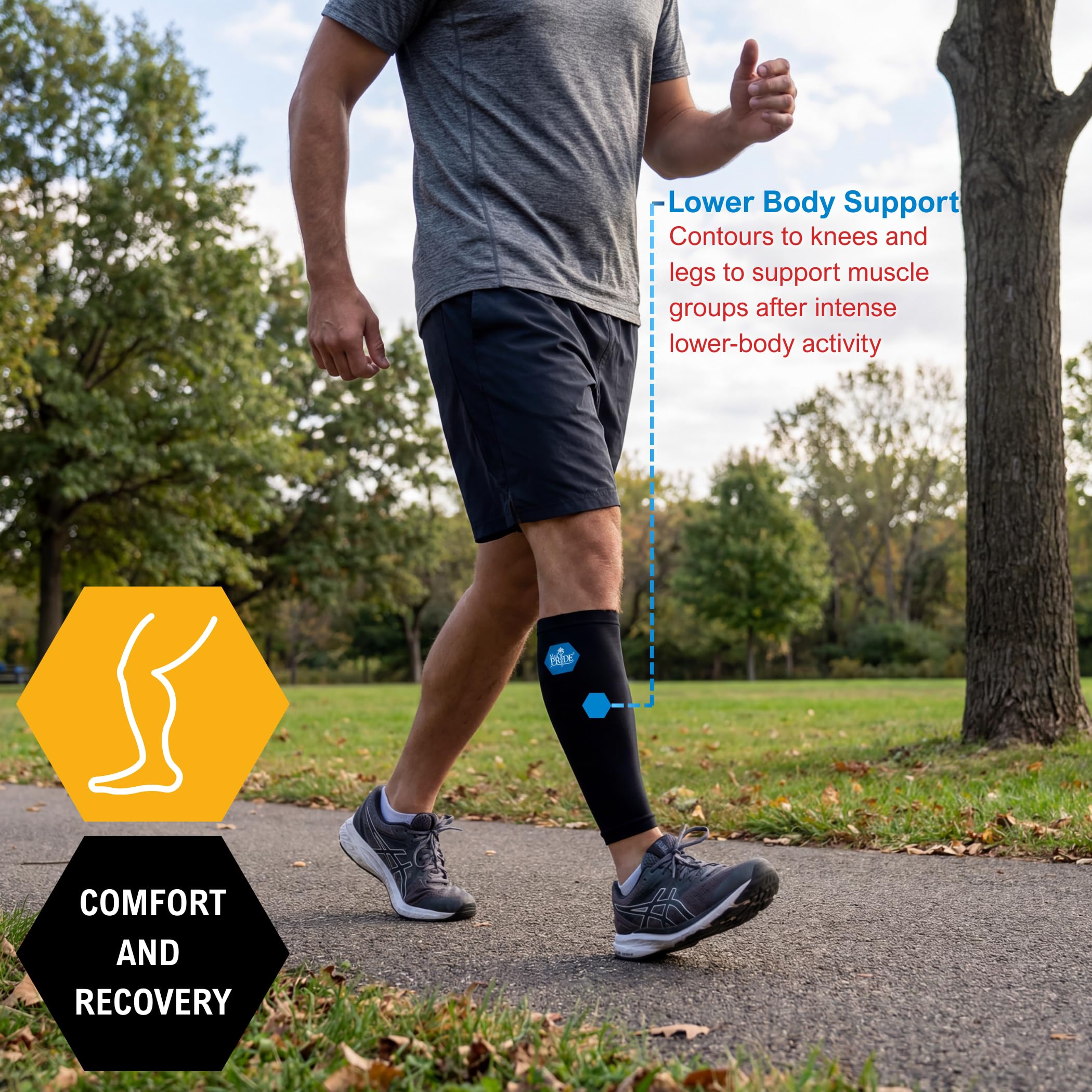 MED PRIDE banda gel ajustable ofrece soporte focal durante entrenamientos