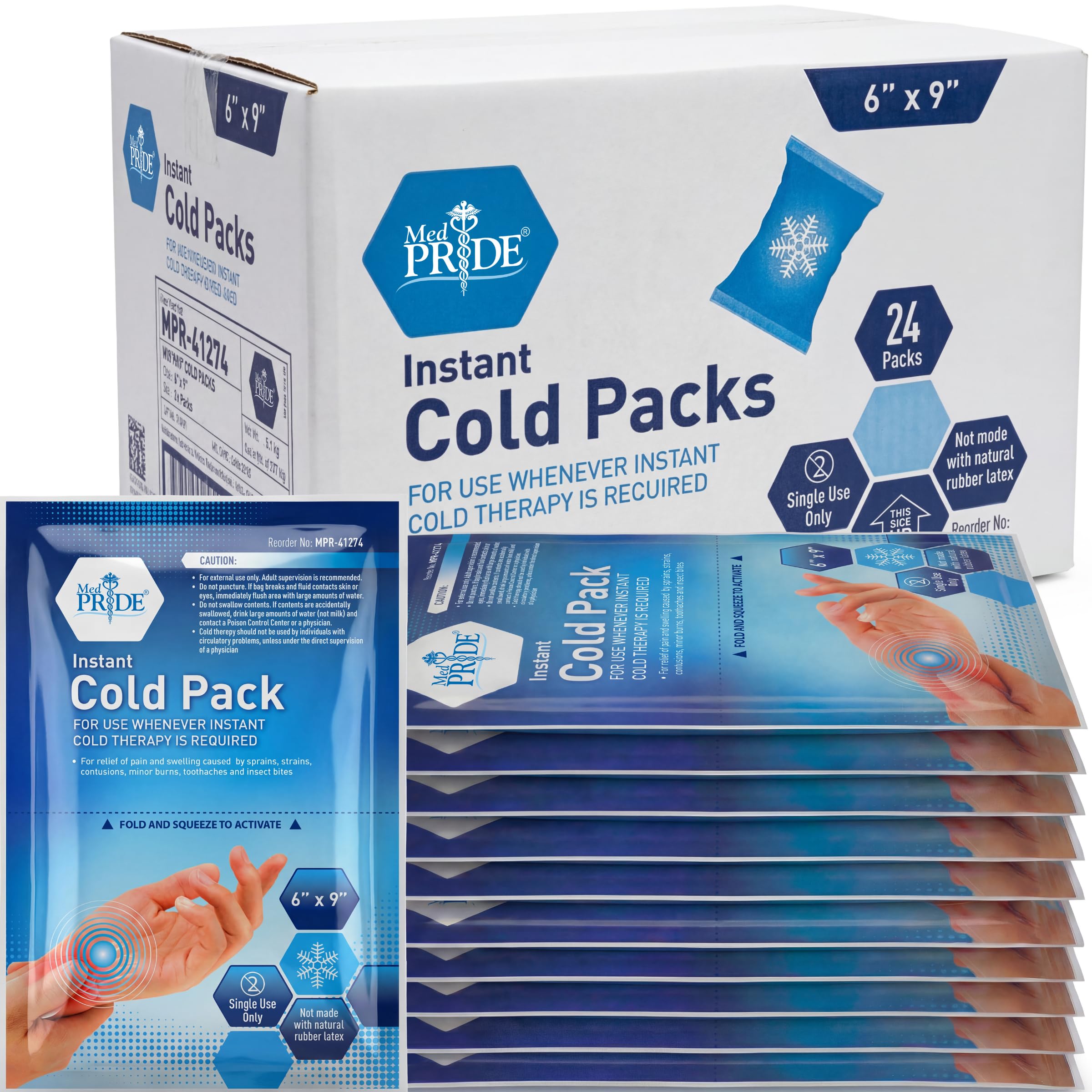 MED PRIDE pack frío instantáneo para primeros auxilios y alivio del dolor