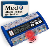 Med-Q dispensador digital de pastillas con alertas y luz LED para no olvidar dosis.