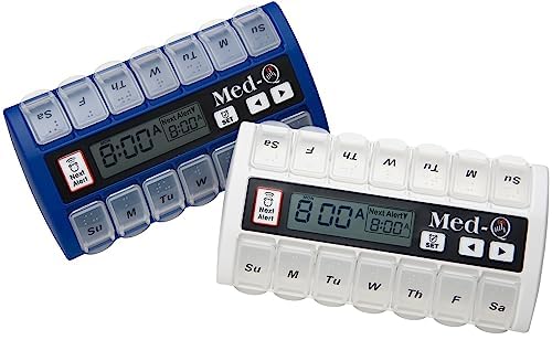 Med-Q organizador semanal con alarmas facilita tomar pastillas a tiempo