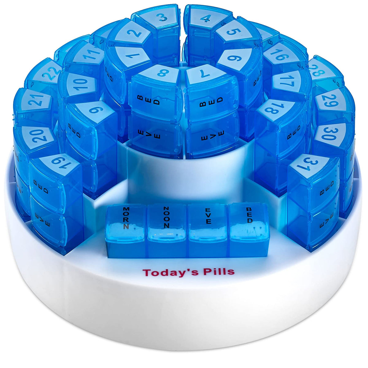 MEDca Organizador mensual de pastillas con diseño inteligente para planificación diaria.
