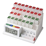 MedCenter organizador de pastillas con alarma hablada para recordatorios diarios.