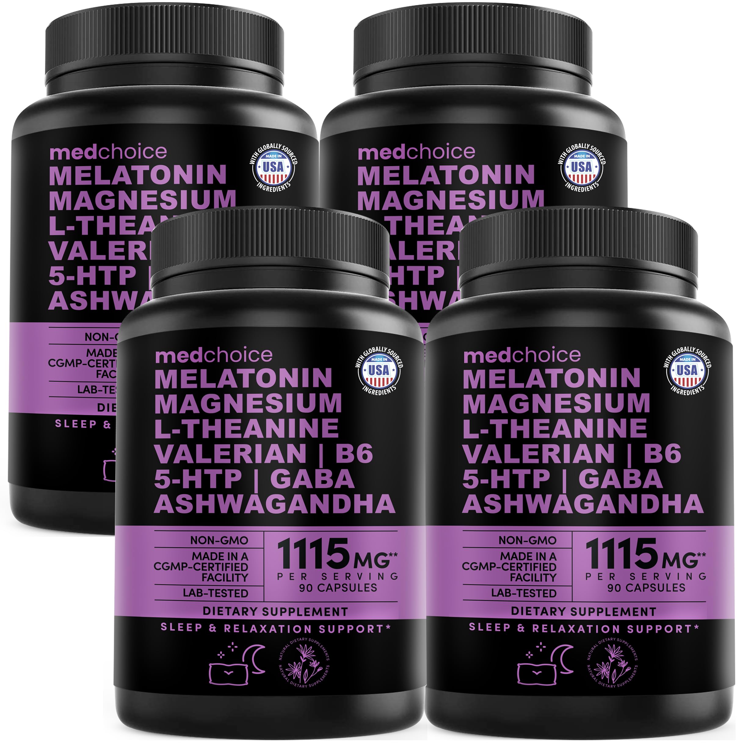 MEDCHOICE melatonina 5 mg en cápsulas para un sueño regular.