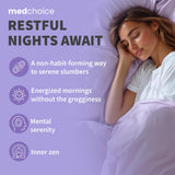 Magnesio y L-teanina en MedChoice Melatonina para relajación