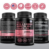 Presentación MedChoice 90 cápsulas, Myo-Inositol 40:1 para rutina diaria.