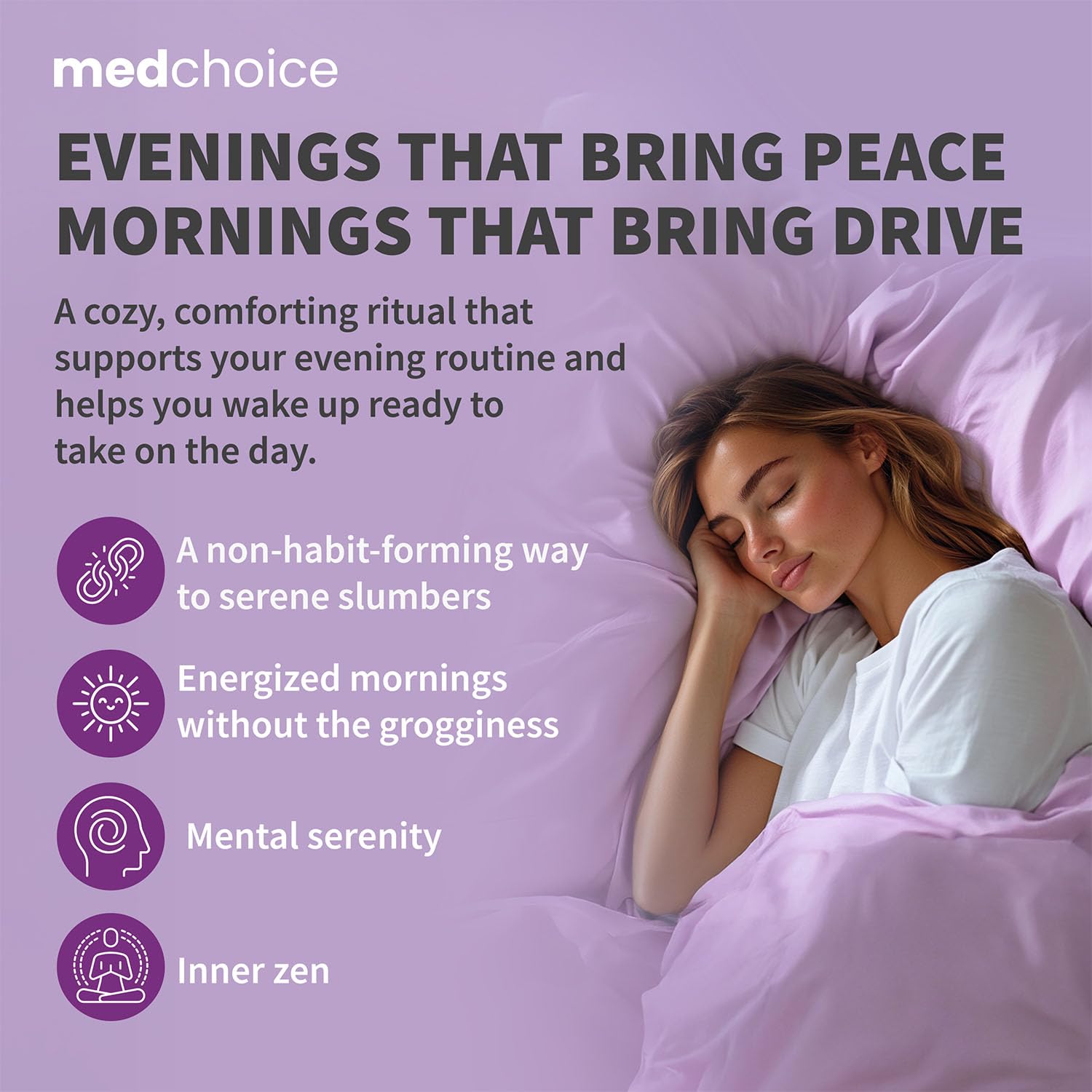 MEDCHOICE valeriana raíz 10:1 para descanso nocturno.