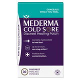 Parche discreto de Mederma sobre el labio para ocultar la lesión.