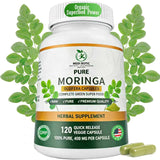 Medi Botic Moringa: botella de cápsulas 800 mg para energía diaria