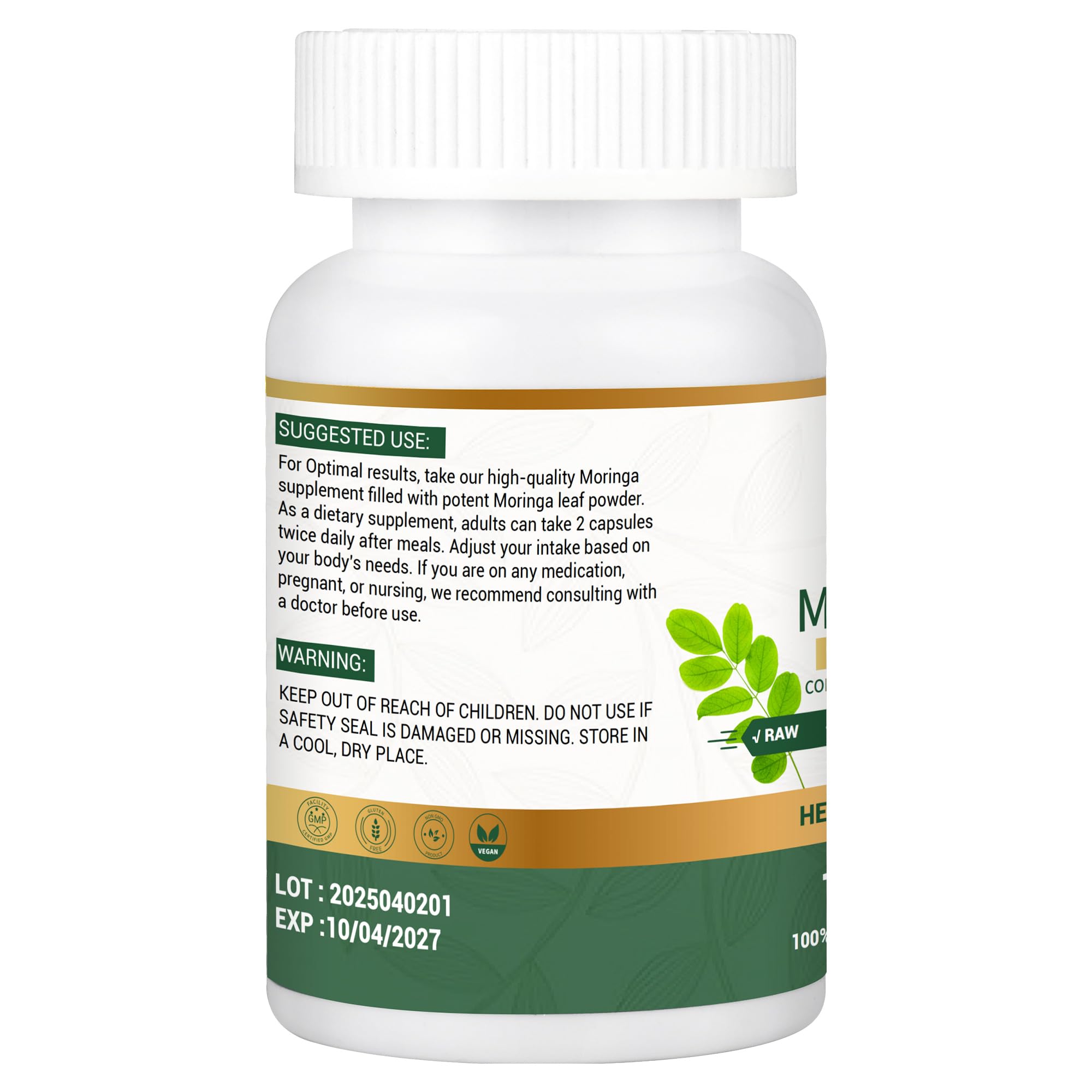 Medi Botic Moringa: cápsulas sin gluten para dietas limpias