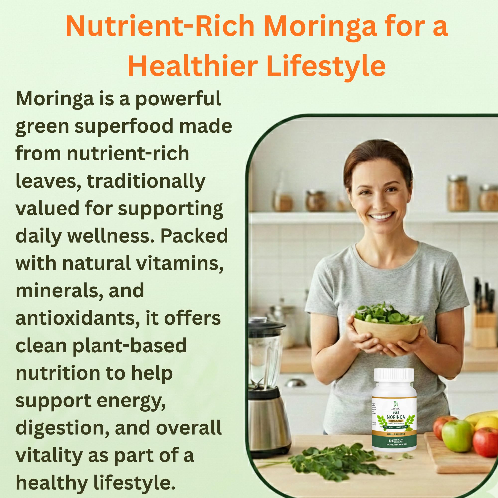 Medi Botic Moringa: cápsulas veganas para estilo de vida limpio