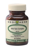 Medi Herb Wild Yam Complex, botella de tabletas para apoyar el bienestar general y equilibrio emocional