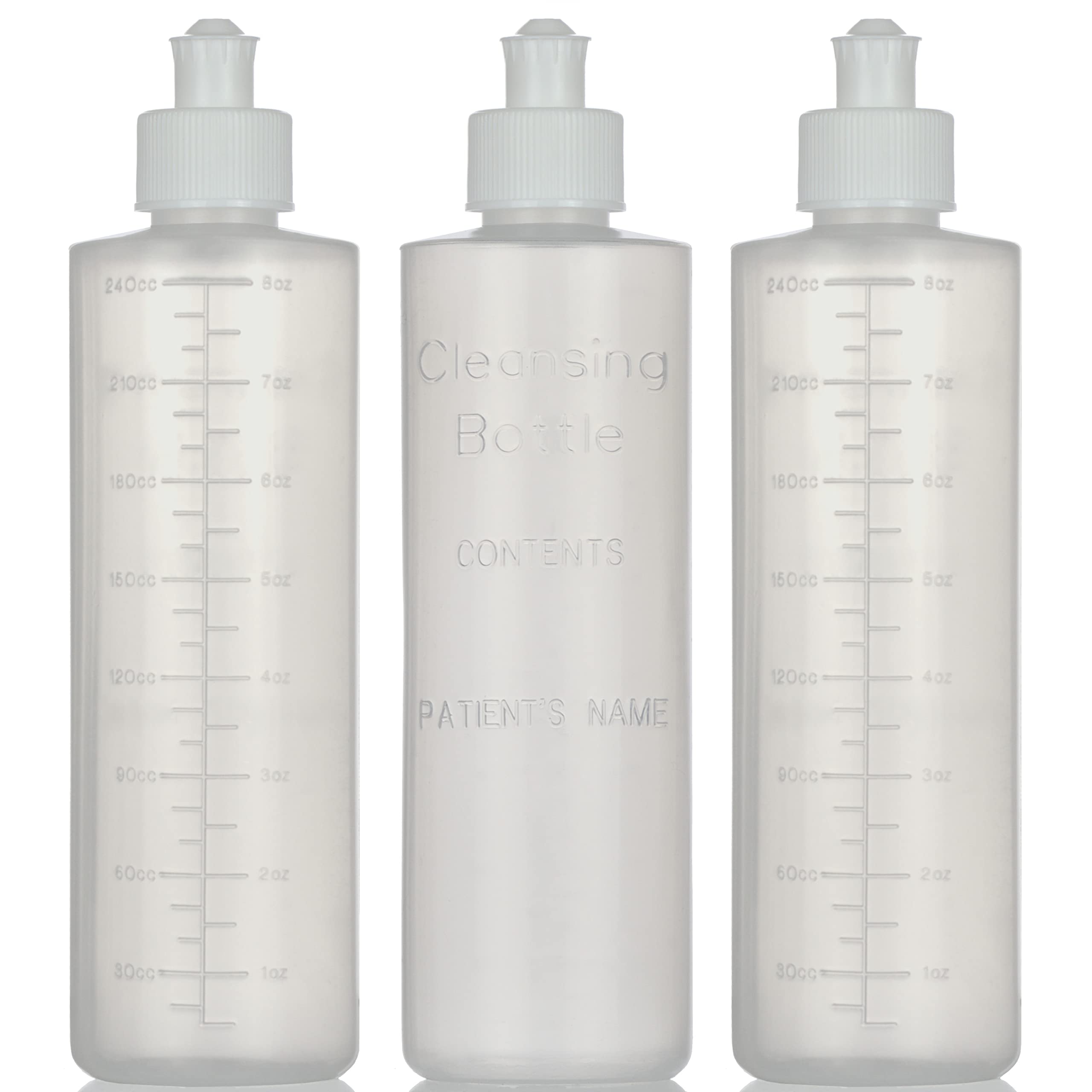 Medical Sales Supply botella de irrigación perineal de 8 onzas para posparto en pack de 3, uso práctico