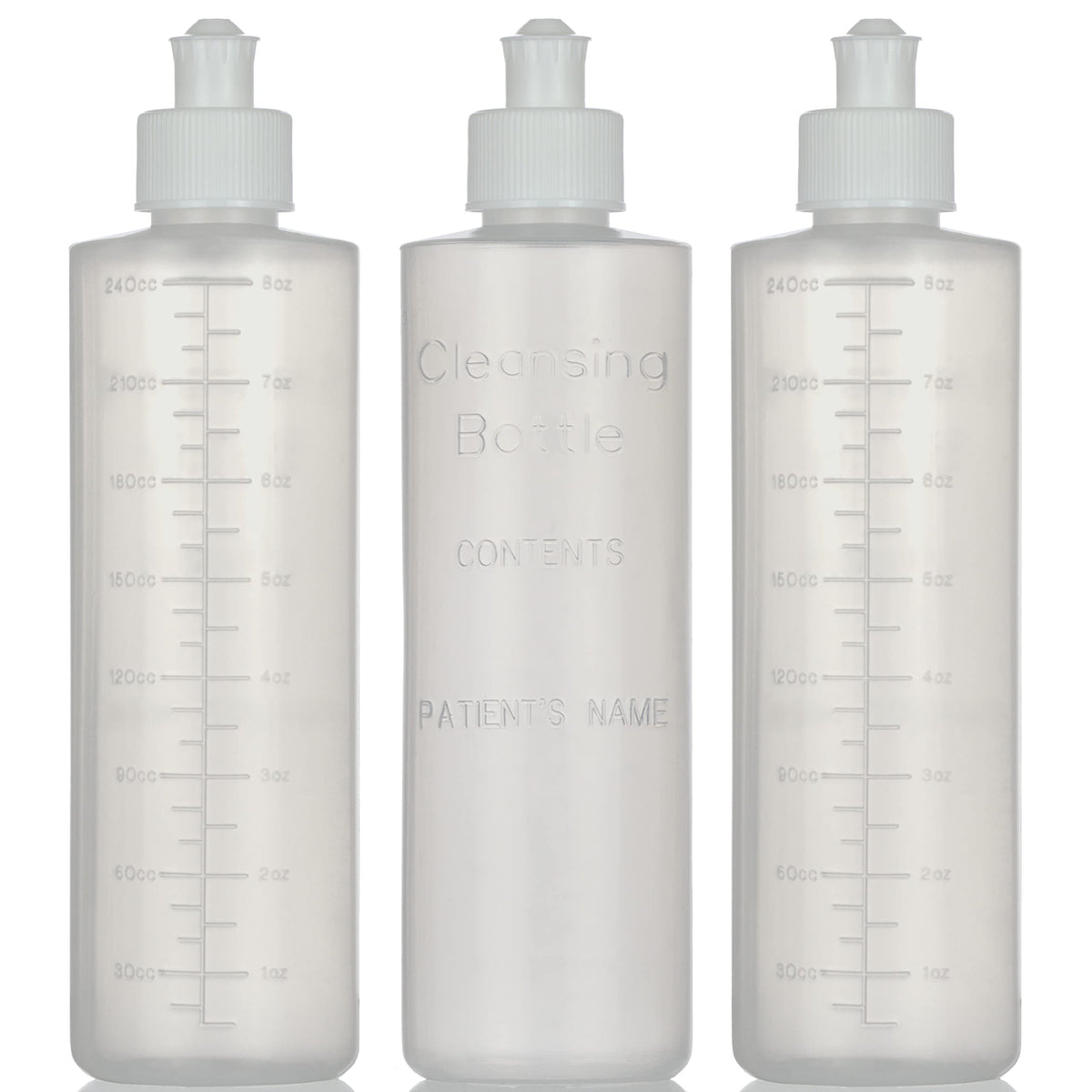 Medical Sales Supply botella de irrigación perineal de 8 onzas para posparto en pack de 3, uso práctico