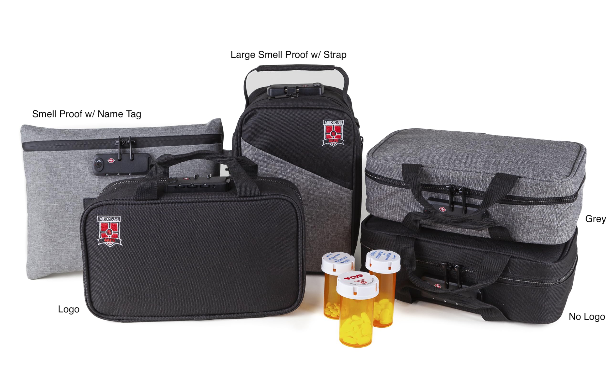 MEDICINE RX SAFE, dimensiones-11x8-5-pulgadas para bolsos y mochilas.