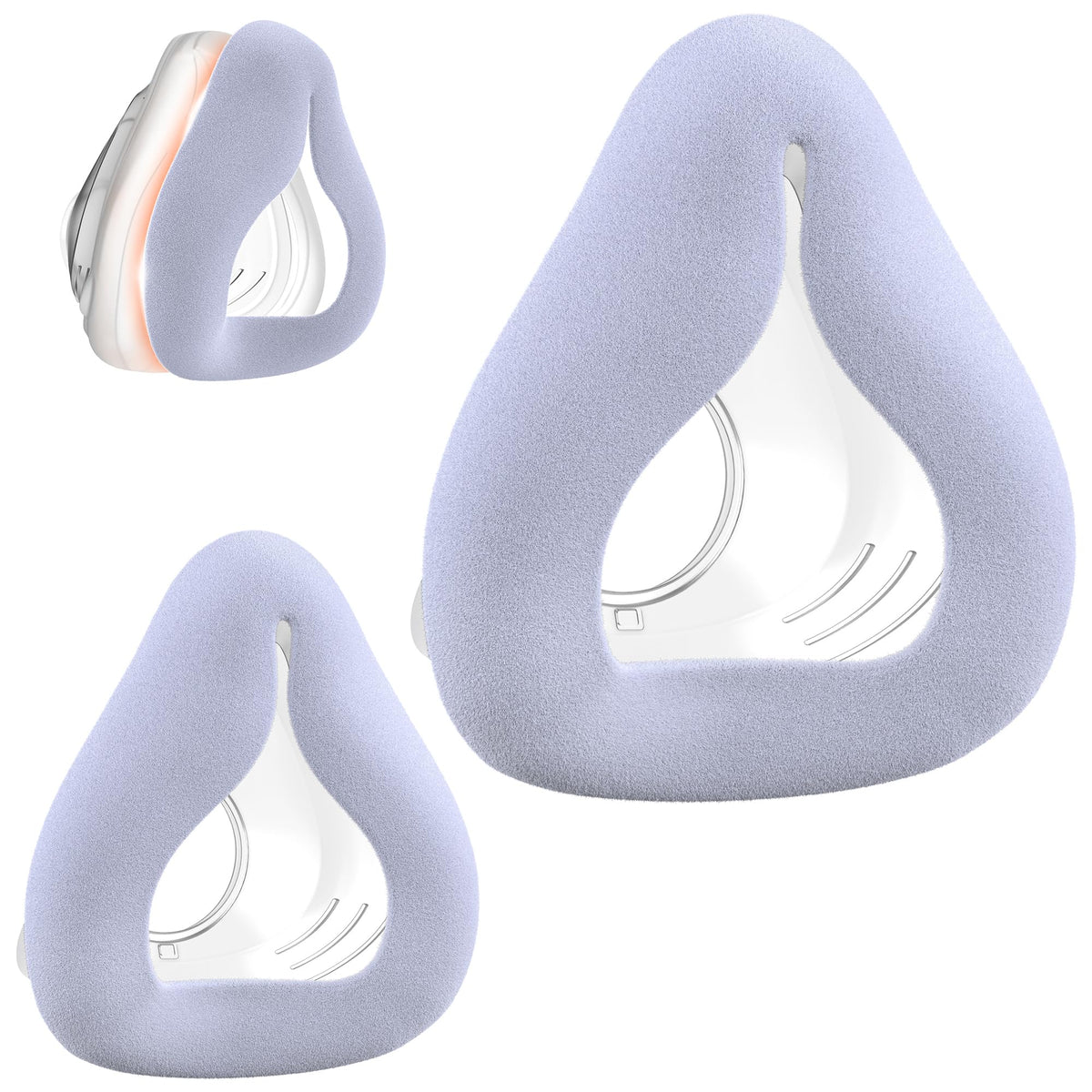 MEDICOLOR Mejorado F20: mascarilla-tejido frontal para mayor comodidad y menor irritación.