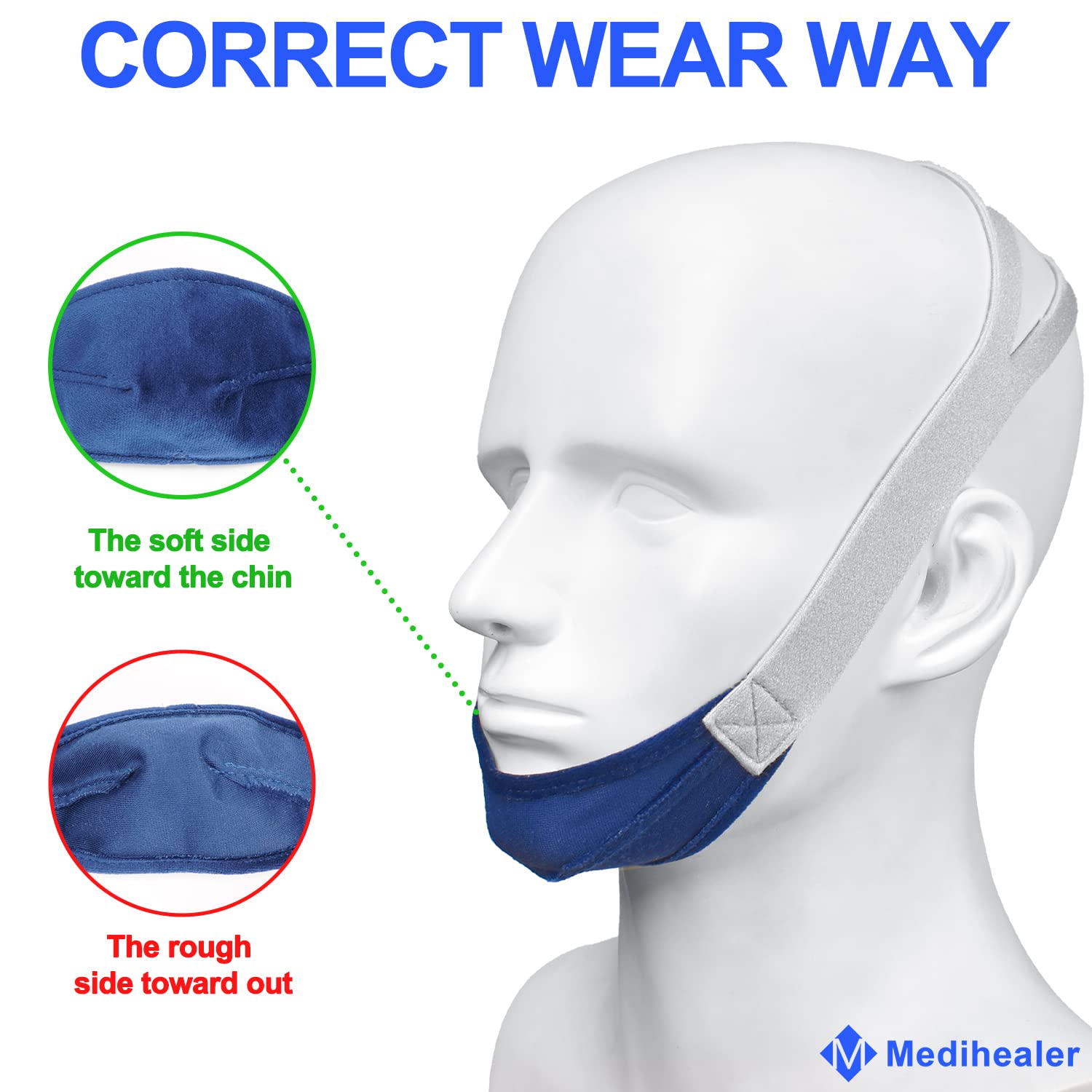 Medihealer diseño para mantener la boca cerrada y reducir el flujo de aire