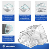 Medihealer cámara de agua AirSense 10 con junta plana para sello seguro.