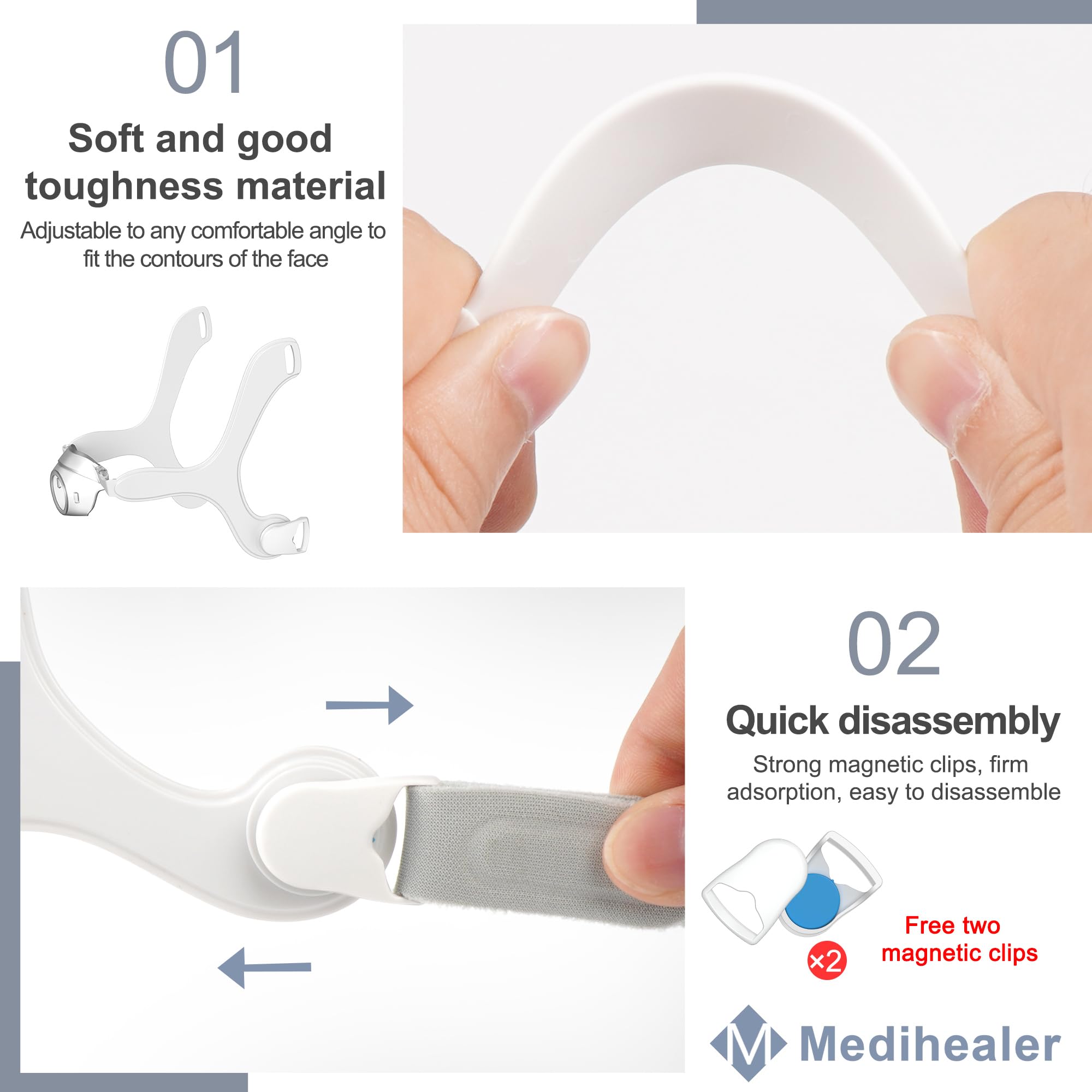Medihealer cubiertas trilaterales suaves con velcro para N20.