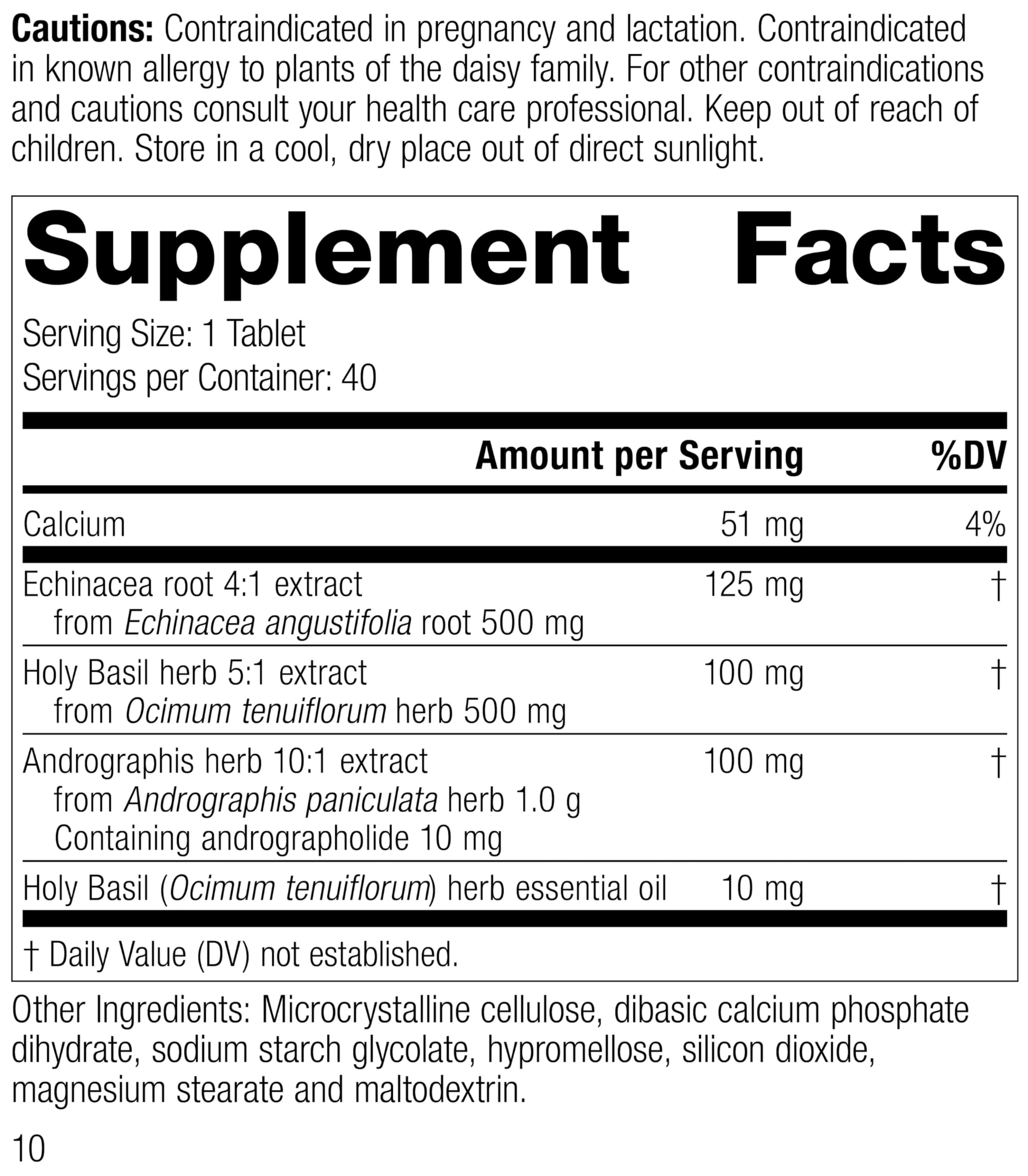 MediHerb Andrographis Complex tabletas, uso diario para apoyar defensas naturales del organismo