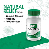 Comprimidos de MediNatura BHI Calming Tablets listos para tomar.