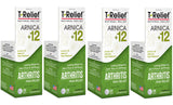MediNatura T-Relief botella con tabletas de disolución rápida para alivio conveniente.