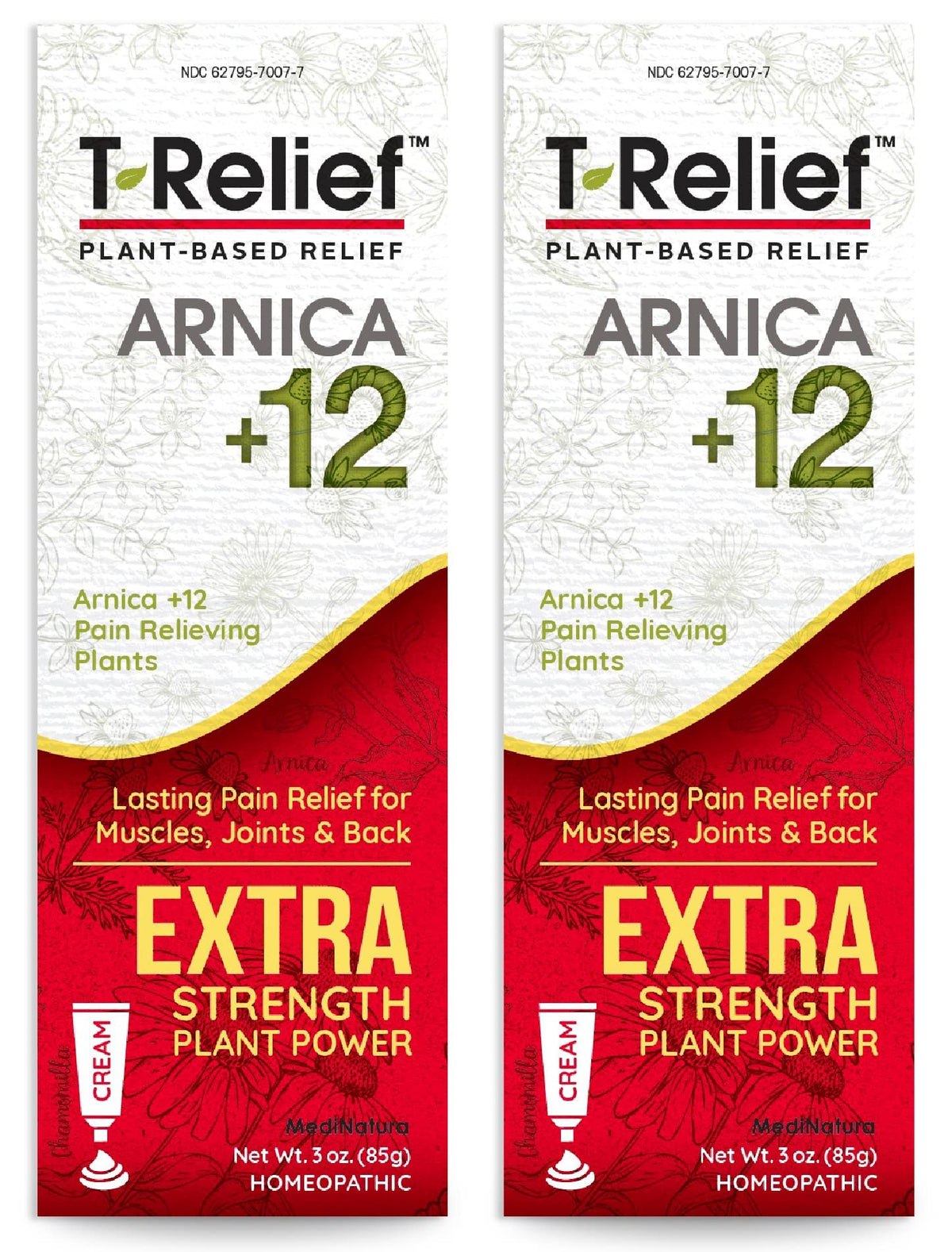 La crema MediNatura T-Relief Arnica ofrece alivio localizado para músculos.
