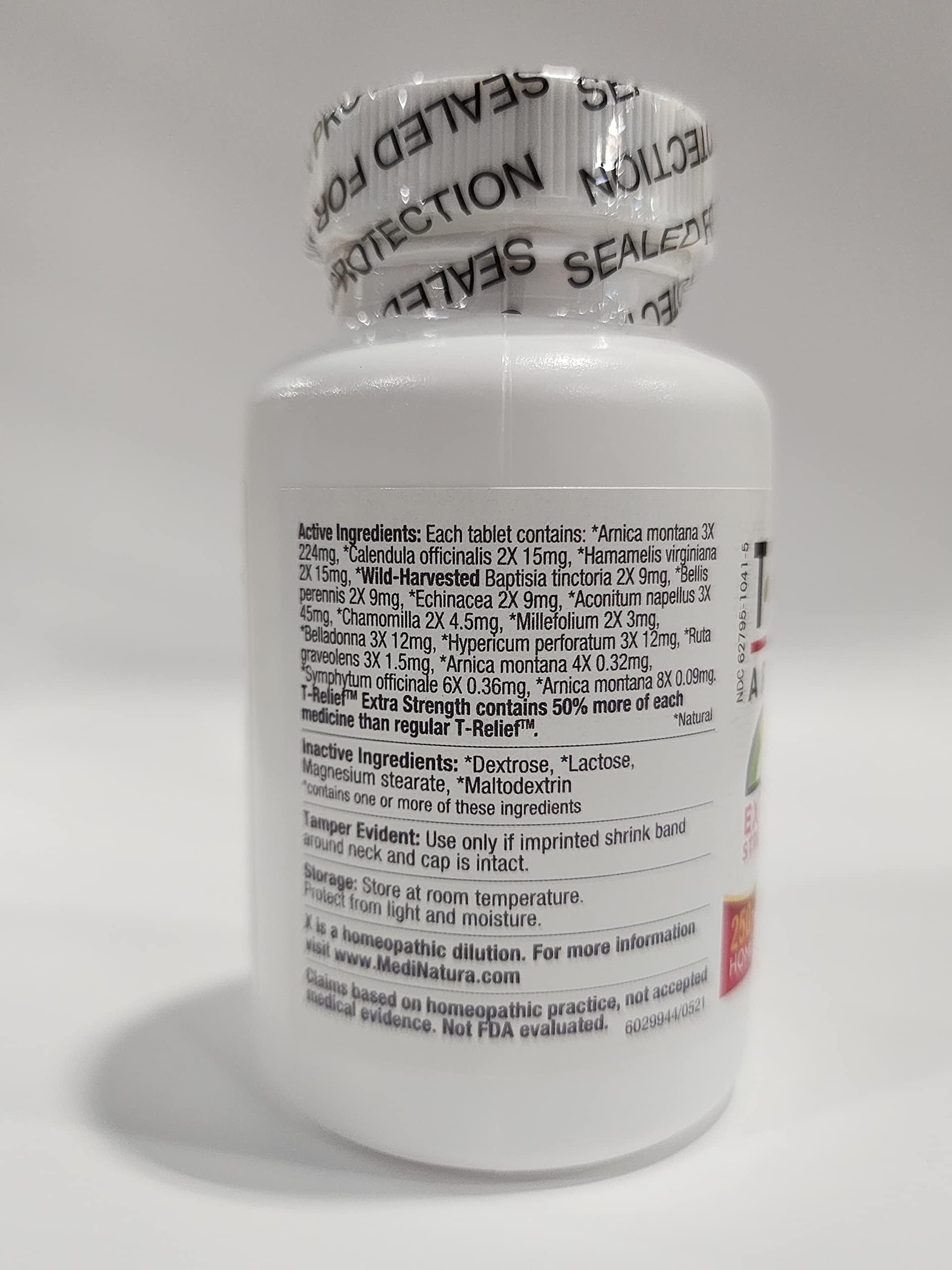 Dosis diaria segura con MediNatura T-Relief para molestias musculares
