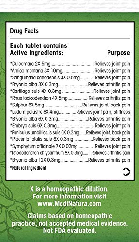 MediNatura T-Relief tableta de disolución rápida para uso diario y alivio de articulaciones.