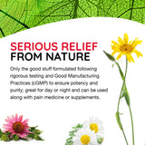 MediNatura T-Relief: etiqueta con 13 ingredientes vegetales naturales