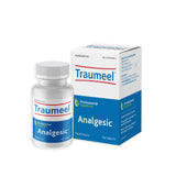 MediNatura Traumeel: envase frontal de tabletas para alivio temporal del dolor muscular.