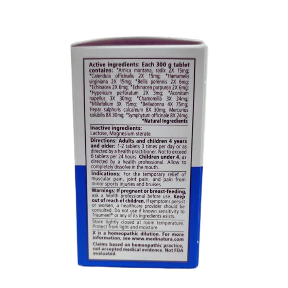MediNatura Traumeel: uso complementario con crema para alivio localizado.