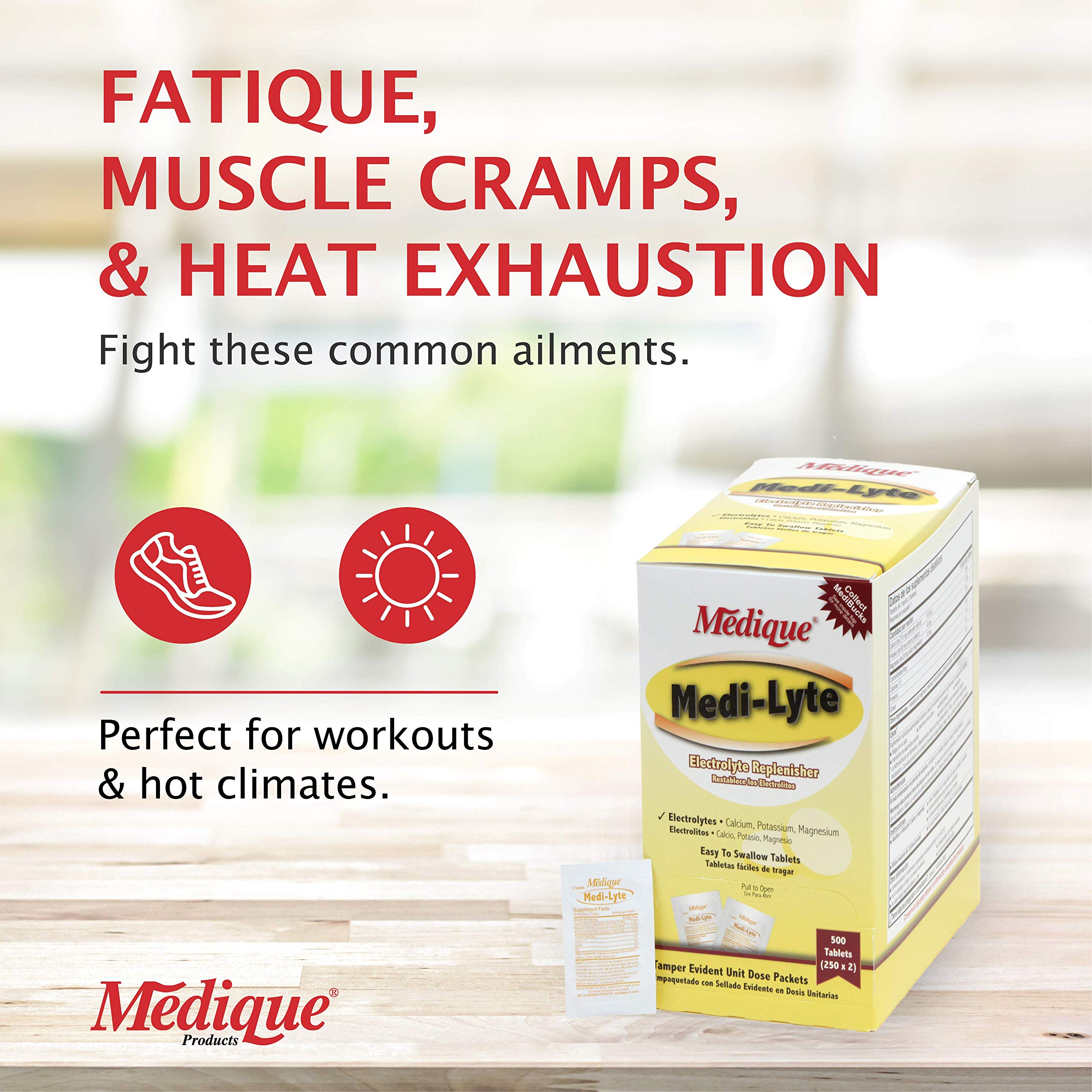 Medique Medi-Lyte empaque dispensador con 500 tabletas