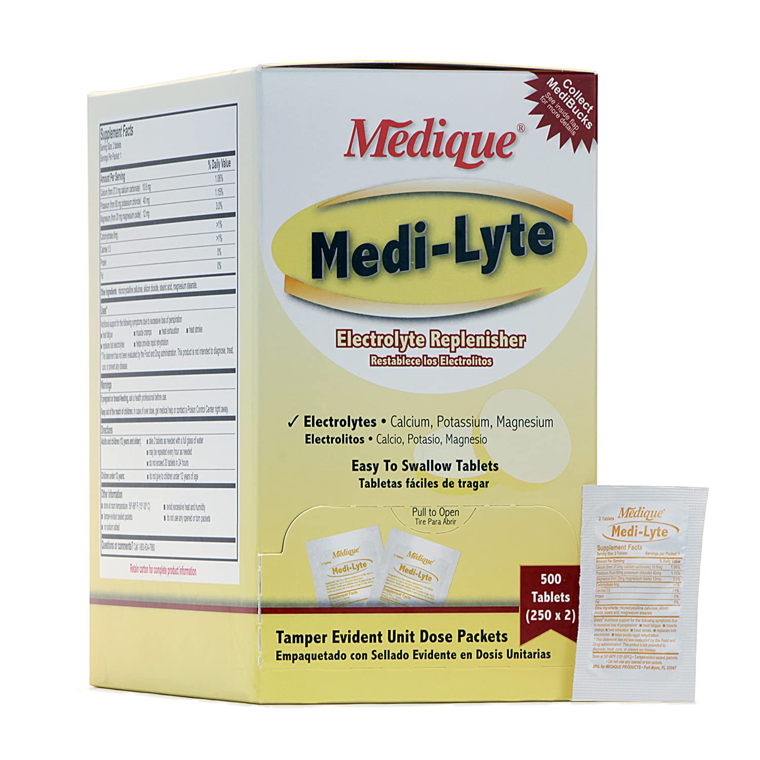 Medique Medi-Lyte tabletas recubiertas microfilm para rehidratación rápida