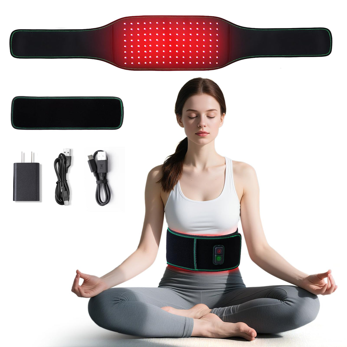 Medisana banda con panel ergonómico para cobertura amplia en la espalda.